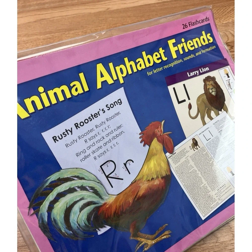 Abeka Animal Alphabet Friends 26 Flashcards XL Size 12 x 15.5
